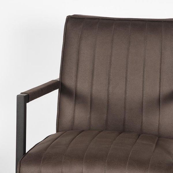 Fauteuil Milo - Antraciet - Microfiber