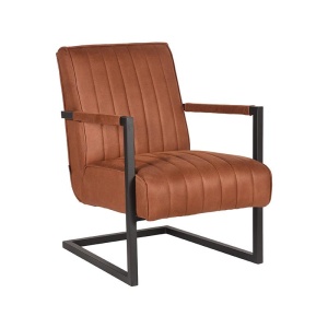 Fauteuil Milo - Cognac - Microfiber