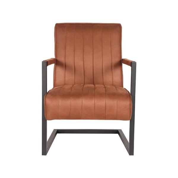 Fauteuil Milo - Cognac - Microfiber