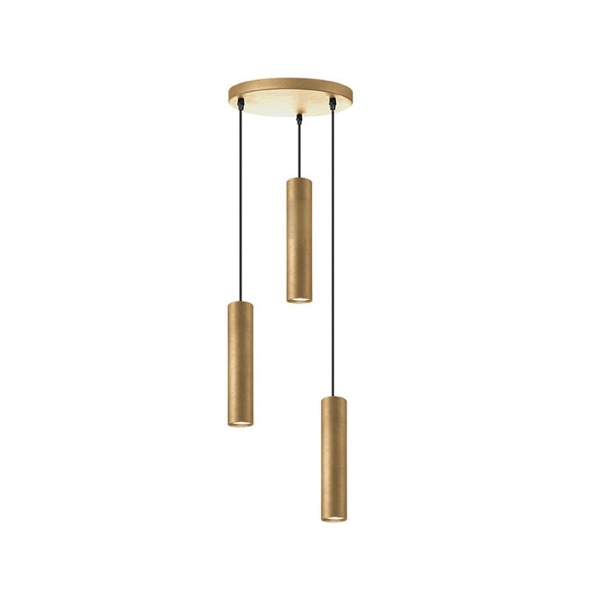 Hanglamp Ferroli - Antiek goud - Metaal - 3 Lichts