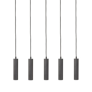 Hanglamp Ferroli - Zwart - Metaal - 5 Lichts