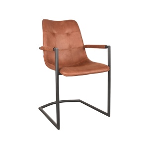 Eetkamerstoel Boyd - Cognac - Microfiber