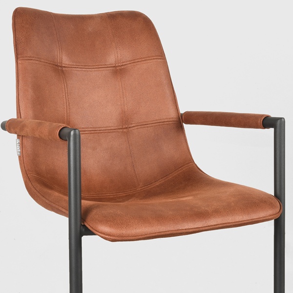 Eetkamerstoel Boyd - Cognac - Microfiber