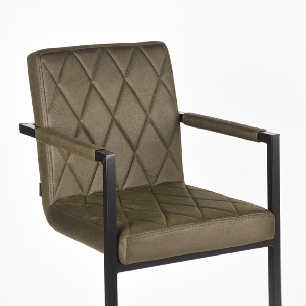 Barkruk Denmark - Army green - Microfiber - Zithoogte 65