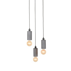 Hanglamp Fresco - Concrete - Beton - 3 lichts