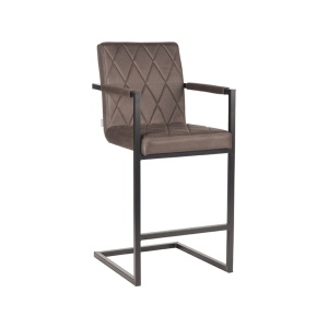 Barkruk Denmark - Antraciet - Microfiber - Zithoogte 65