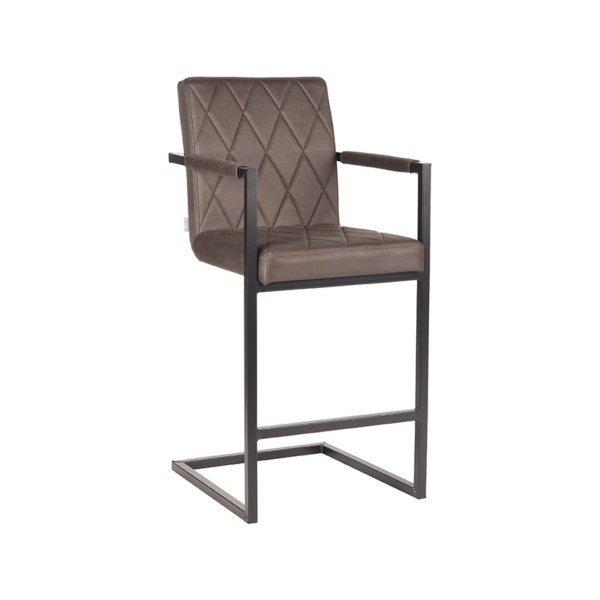 Barkruk Denmark - Antraciet - Microfiber - Zithoogte 65