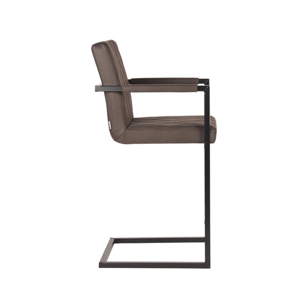 Barkruk Denmark - Antraciet - Microfiber - Zithoogte 65