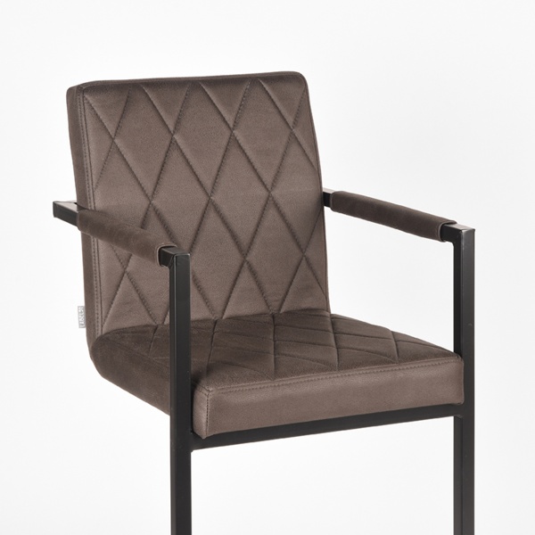 Barkruk Denmark - Antraciet - Microfiber - Zithoogte 65