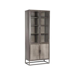 Vitrinekast Level - Vintage Metaal - Metaal - 80x40x190 cm