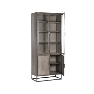 Vitrinekast Level - Vintage Metaal - Metaal - 80x40x190 cm