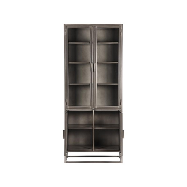 Vitrinekast Level - Vintage Metaal - Metaal - 80x40x190 cm