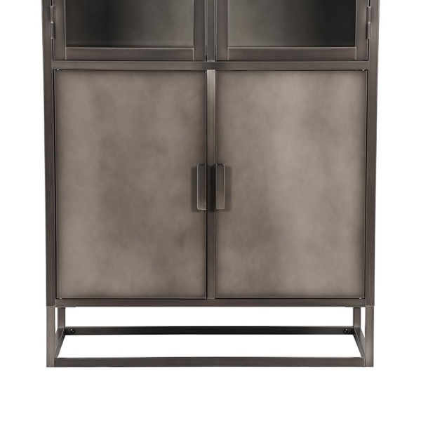 Vitrinekast Level - Vintage Metaal - Metaal - 80x40x190 cm