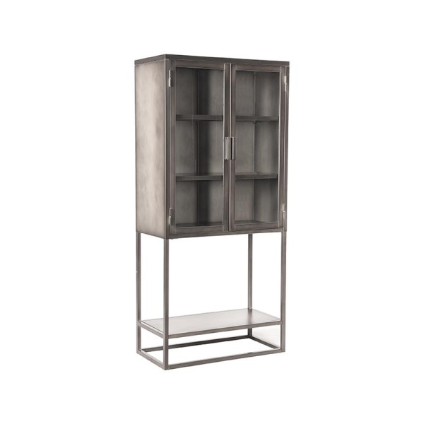 Vitrinekast Level - Vintage Metaal - Metaal - 70x35x150 cm