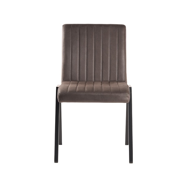 Eetkamerstoel Matz - Antraciet - Microfiber