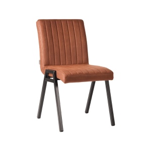 Eetkamerstoel Matz - Cognac - Microfiber