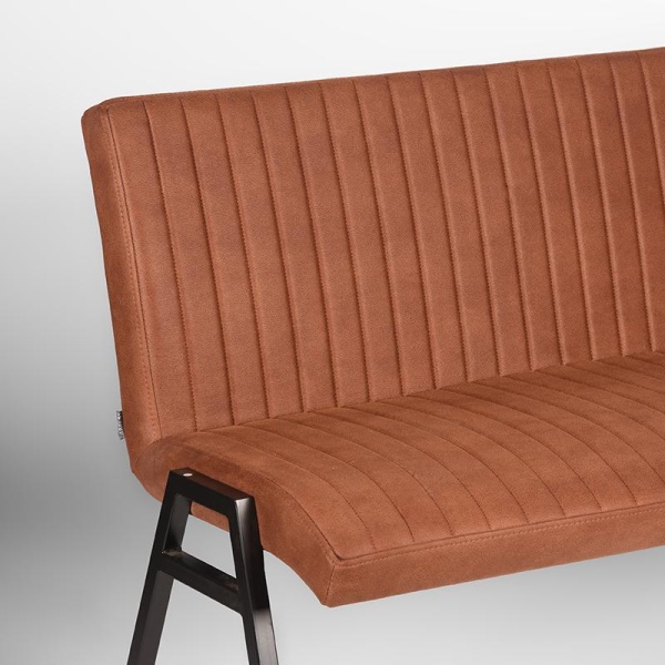 Eetkamerbank Matz - Cognac - Microfiber - 175 cm