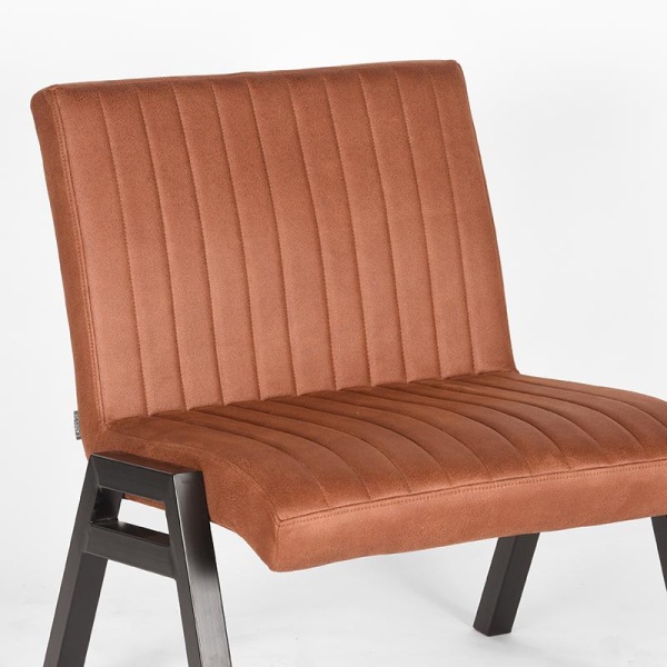 Fauteuil Matz - Cognac - Microfiber