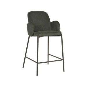 Barkruk Jari - Army green - Ribcord - Zithoogte 65