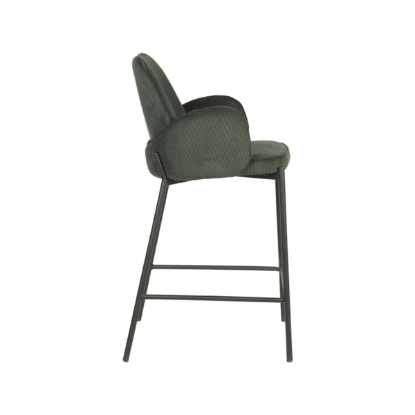 Barkruk Jari - Army green - Ribcord - Zithoogte 65