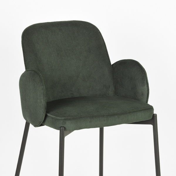 Barkruk Jari - Army green - Ribcord - Zithoogte 65