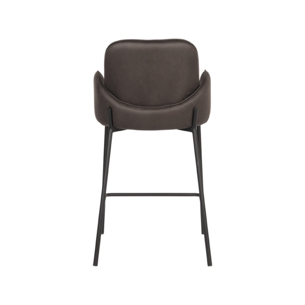 Barkruk Jari - Antraciet - Microfiber - Zithoogte 65