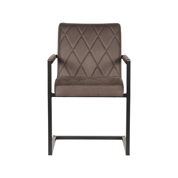 Eetkamerstoel Denmark - Antraciet - Microfiber