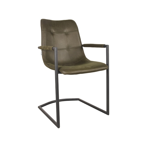 Eetkamerstoel Boyd - Army green - Microfiber