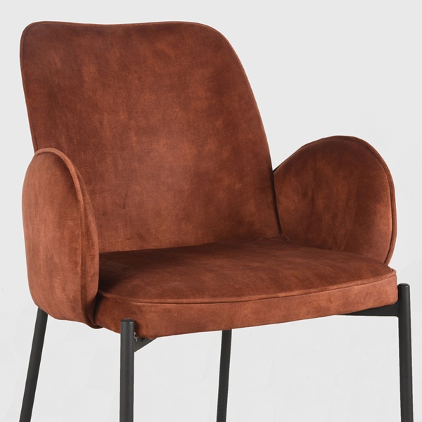 Eetkamerstoel Jari - Rust - Velours