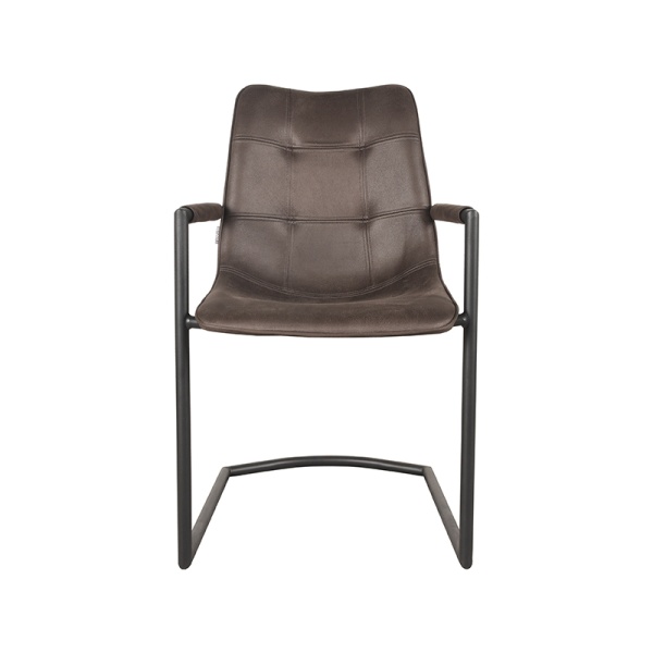 Eetkamerstoel Boyd - Antraciet - Microfiber