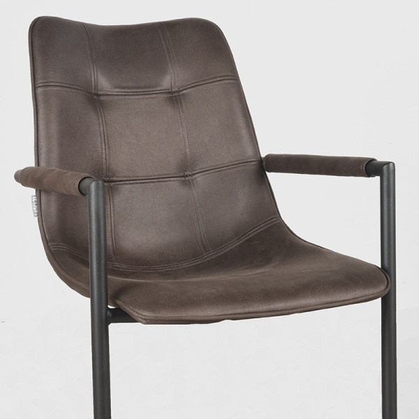 Eetkamerstoel Boyd - Antraciet - Microfiber