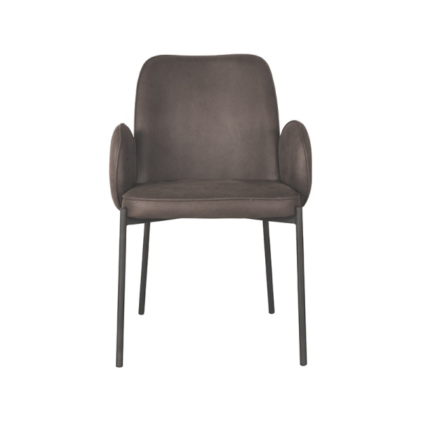 Eetkamerstoel Jari - Antraciet - Microfiber