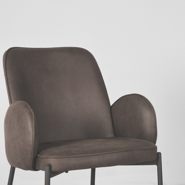 Eetkamerstoel Jari - Antraciet - Microfiber