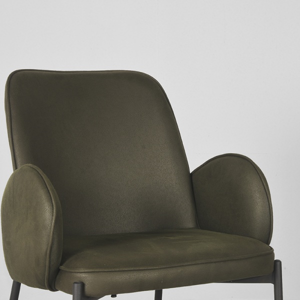 Eetkamerstoel Jari - Army green - Microfiber