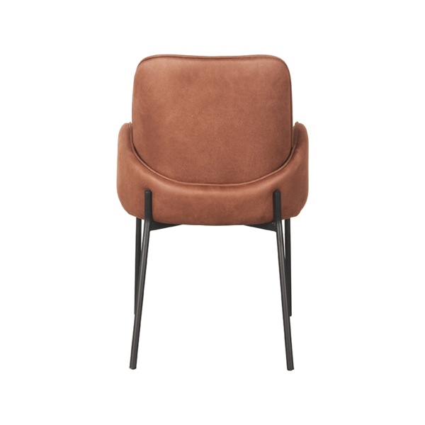 Eetkamerstoel Jari - Cognac - Microfiber