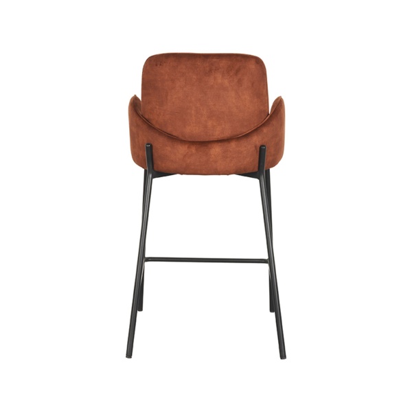 Barkruk Jari - Rust - Velours - Zithoogte 65