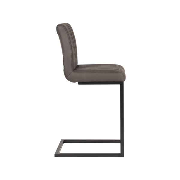 Barkruk Milo - Antraciet - Microfiber - Zithoogte 65
