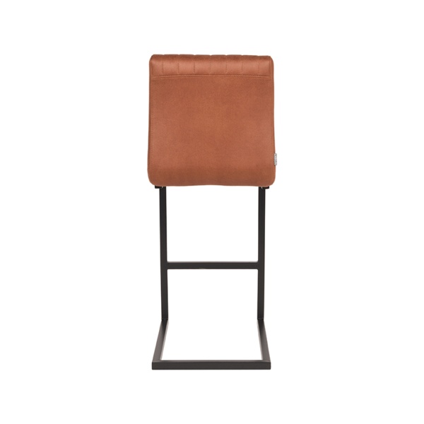 Barkruk Milo - Cognac - Microfiber - Zithoogte 65