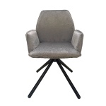 Eetkamerstoel Oslo Structure Velvet Grijs