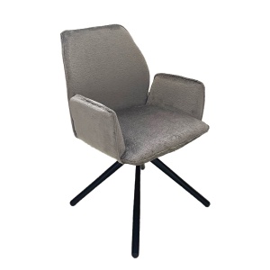 Eetkamerstoel Oslo Structure Velvet Grijs