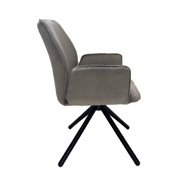 Eetkamerstoel Oslo Structure Velvet Grijs