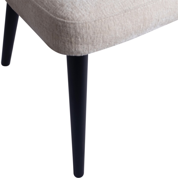 Eetkamerstoel Fiori Structure Velvet Wit