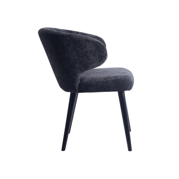 Eetkamerstoel Fiori Structure Velvet Antraciet