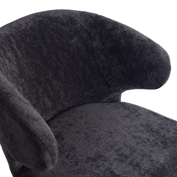 Eetkamerstoel Fiori Structure Velvet Antraciet