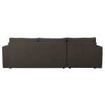 Bar Chaise Longue Geweven Stof Links Antraciet