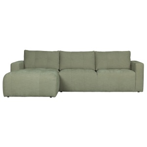 Bar Chaise Longue Geweven Stof Links Groen