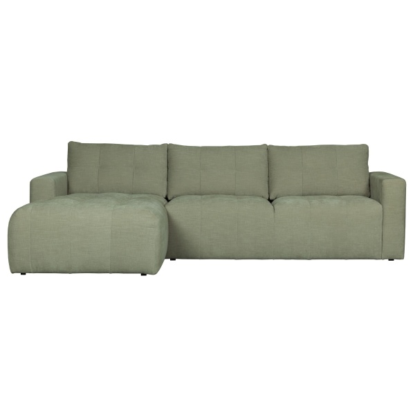 Bar Chaise Longue Geweven Stof Links Groen