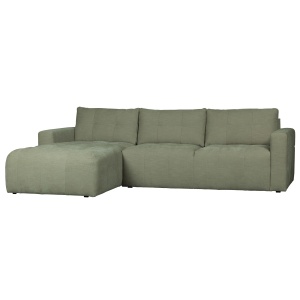 Bar Chaise Longue Geweven Stof Links Groen