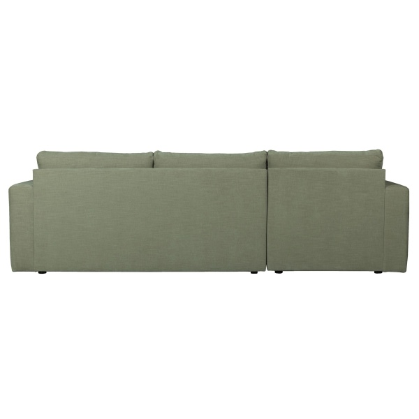 Bar Chaise Longue Geweven Stof Links Groen