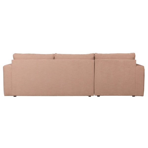 Bar Chaise Longue Geweven Stof Links Roze
